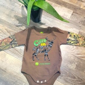 John Deere "Cuter in Camo " long sleeve onsie 24mo
